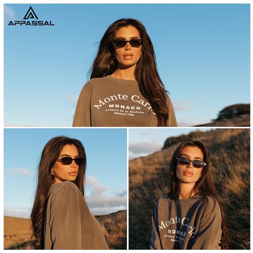 Retro Rectangular Sunglasses for Women Vintage Fashion Trendy Funny Small 90s Square Sunnies 2025 AP36982