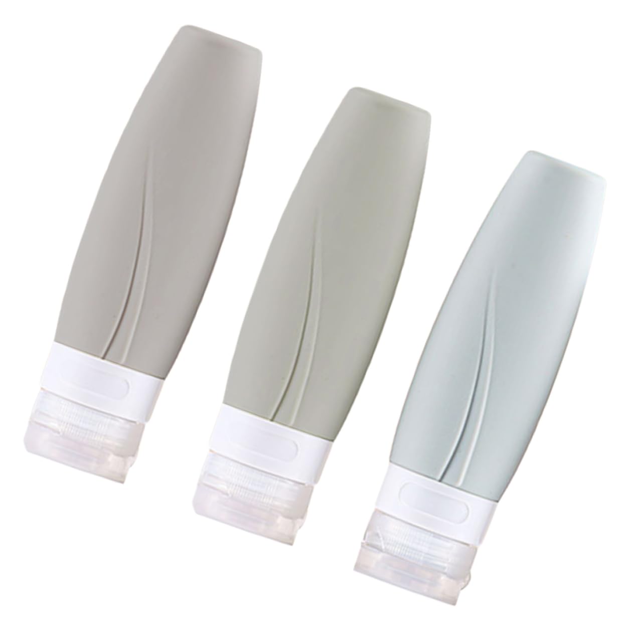 PACKOVE 2 Set Sottovuoto Silicone Per Viaggio Contenitori Riutilizzabili E Portatili Per Cosmetici E Lozioni Con Sacchetto Pvc 3 Pezzi*2