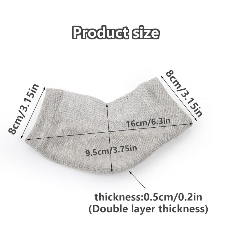 aoozleny Moisturizing Gel Heel Socks, 4 Pairs, Open Toe Design, Multiple Colors, Double Layer Cotton