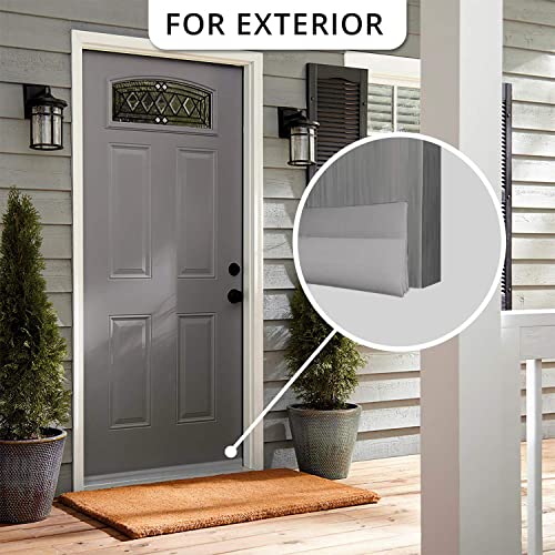 2Pack Door Draft Stopper, Strong Adhesive Door Sweep For Exterior And Interior Doors, Dustproof And Soundproof, 2" W X 39" L (Grey) #TOP6