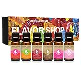 Eternal Essence Oils Flavor Shop Set of 6 Premium Fragrance Oils - Includes Fruity Pebbles Type, Gummy Bear, Strawberry Frappuccino, Cotton Candy, Glazed Donut, and Pink Sugar Scented Oils - 10ML