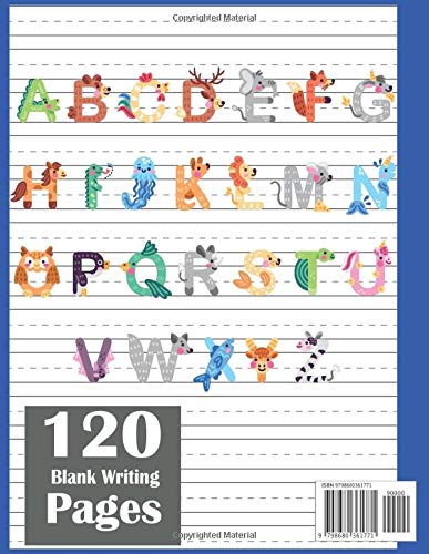Kindergarten Alphabet Writing Paper, Primary Practice Notebook: Blank Handwriting Practice Books For Kids - Image 2