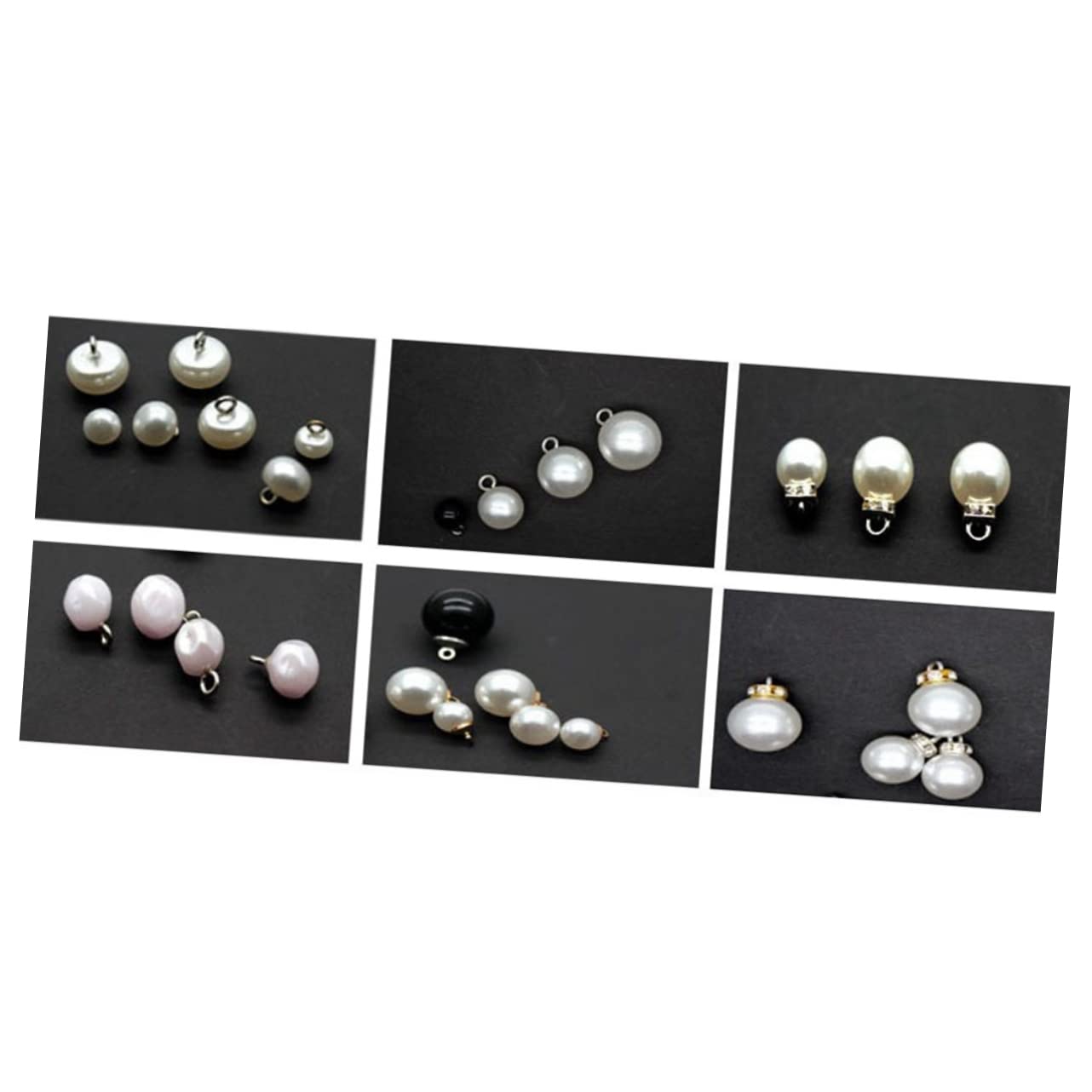 NUOBESTY 400 Pcs Bianco Decorazione Funghi Decorazione Fai Da Te Bottoni Perline Per Antico e Bottoni Per I Vestiti Jean Decorativi In Metallo