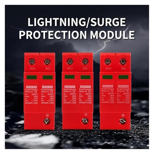 Evite averías en paneles solares con este protector de sobretensiones CC 600V de dos polos 6