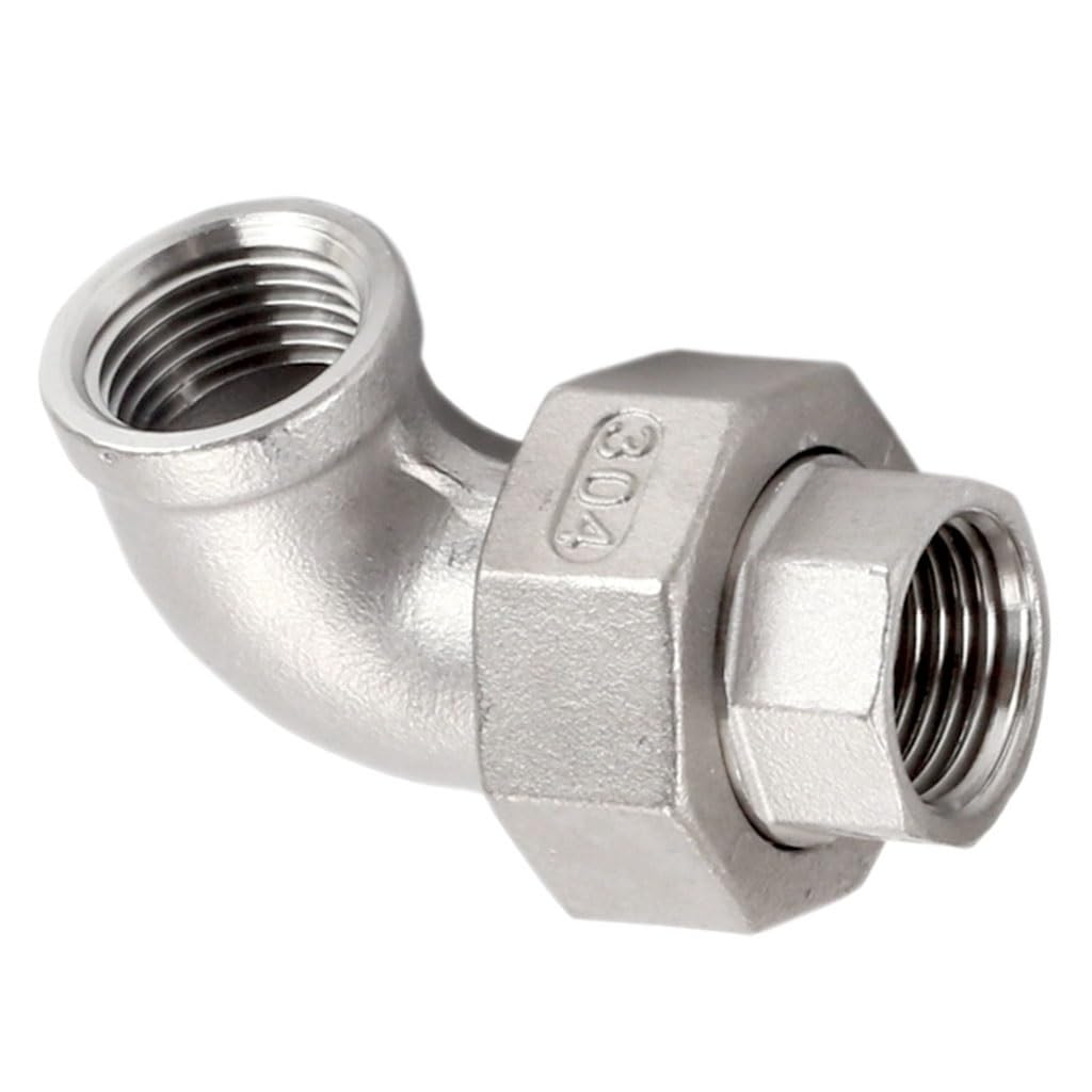 1 Szt. 1/4" 1/2" 3/4" 1" 2" Gwint Żeński Do Żeńskiego 90 Stopni Kolanko SS304 Złącze Na Żywo Złącze Rurowe Do Rury(1-1/4")