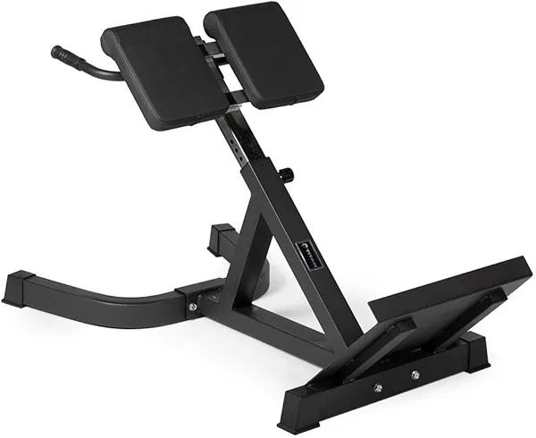 Titan Fitness Roman Chair Back Extension Machine, Adjustable Hyperextension Bench, Soft Durable Padding, Non-Slip Footplate, Adjustable Height, Home Gym Exercise Equipment