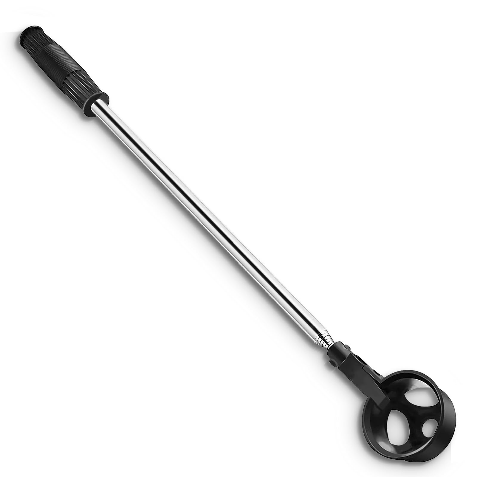Huakaile Stainless Steel Golf Ball Retriever Telescopic for Water, 78.7" Extendable Golf Ball Grabber with Locking Scoop, Golf Ball Picker Upper Tool Accessories for Golfer Men Gift Black (1 Pack)