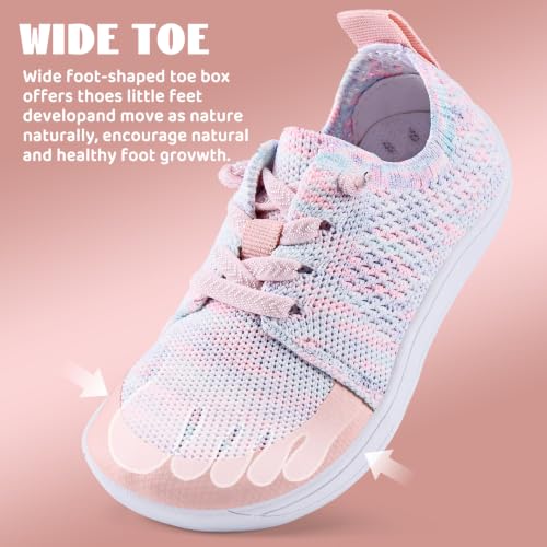 Image of WateLves Toddler Little Kids Wide Barefoot Shoes Boys Girls Minimalist Sneakers Lightweight Breathable Walking Shoes | Naturally Splay | Flexible Fit