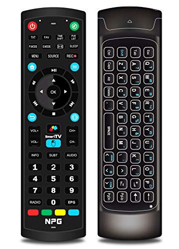 Mando a distancia con Teclado Qwerty para televisores NPG Smart TV Android | Control remoto TV IR & Wireless