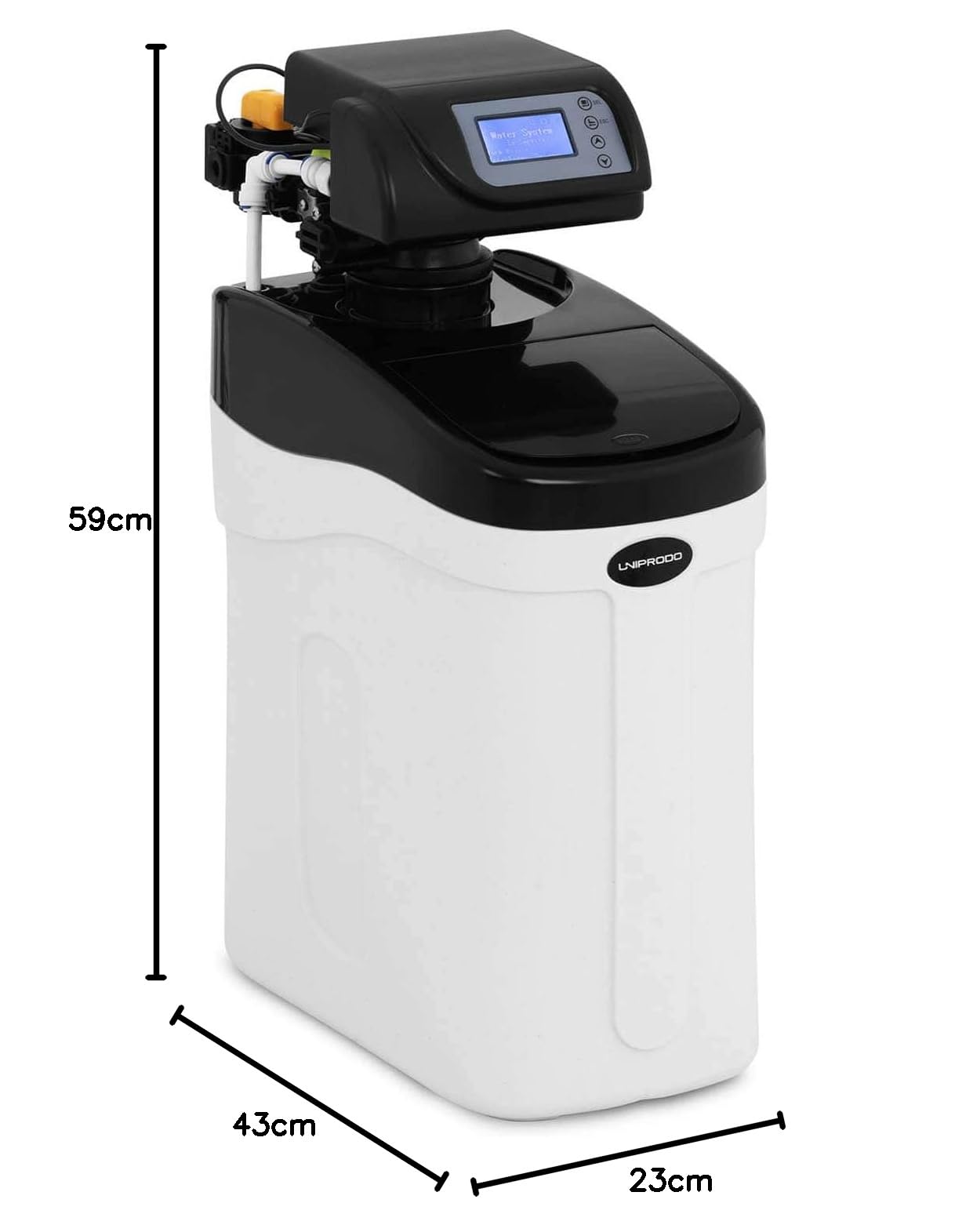 Addolcitore Acqua Decalcificatore per Acqua UNI_WATERSOFTENER_750 (1-5 persone, 6,5 L, 1,4-2,8 m3/h)