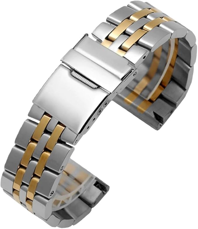 Bracelet montre acier inoxydable 22mm 20mm 18mm 24mm bande métal massif robuste