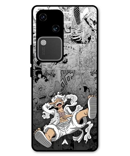 Image of Premium Anime 2 Case for Vivo v30 (Glossy Finish) Soft-Touch Metal TPU Back Cover, Shockproof, Designer, Aesthetic Mobile Phone Case