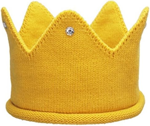 Baby Toddler Boys Girls Crown Warm Soft Birthday Knit Crochet Beanie Hat