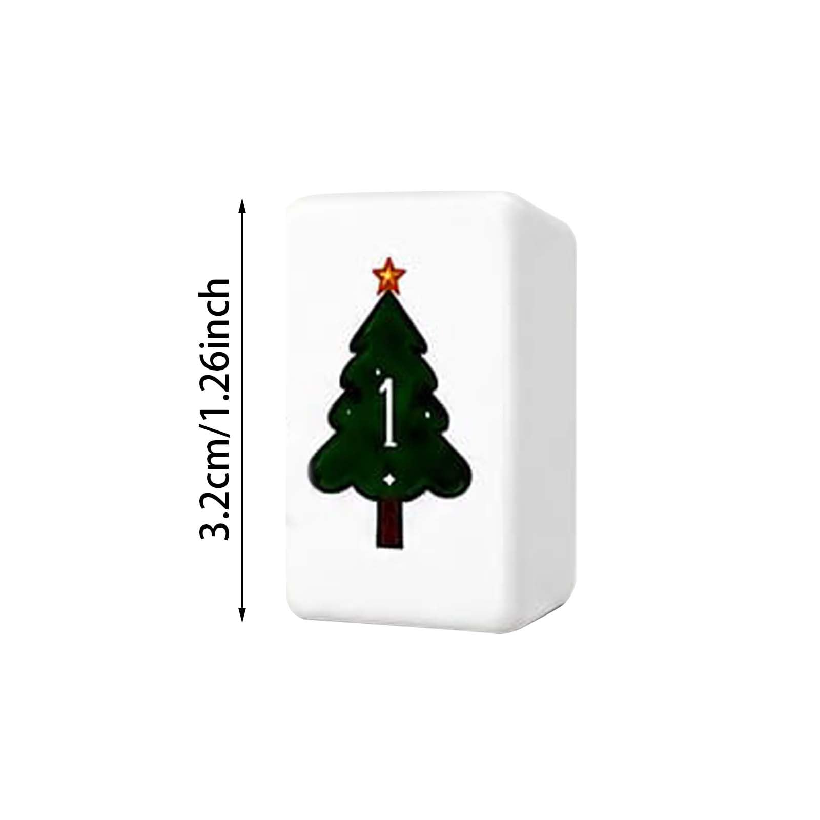 Christmas American Mahjong Set, 160 Acryl Mahjongsteine mit Gravur
