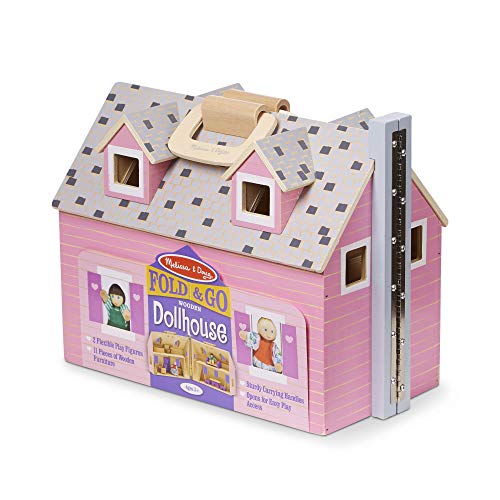 Melissa & Doug Faltbares & Tragbares Puppenhaus | Rollenspielzeug | Puppenhaus aus Holz für Kinder | 3+ | Geschenk für… – Bild 8