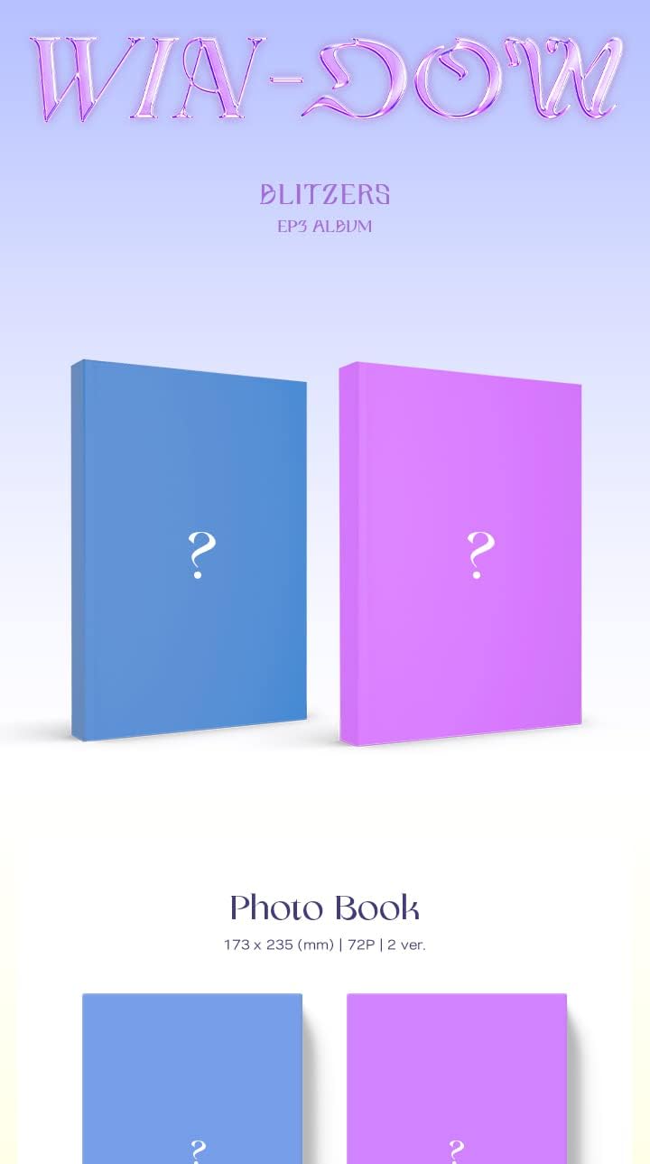 BLITZERS WIN-DOW 3rd EP Album 2 Version SET CD+72p PhotoBook+1p PhotoCard+1p Toon Card+1ea Monthly Planner+1p Diary Index+1p Special Photo Coupon+1ea Special Coupon Sticker+Tracking Sealed