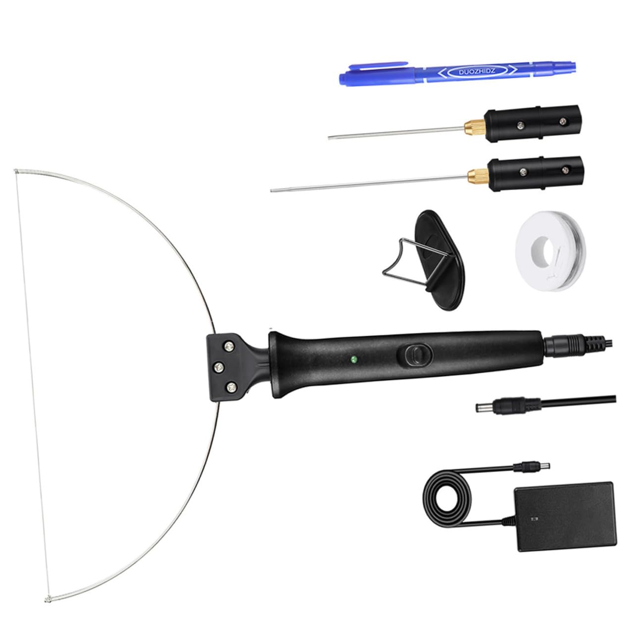 OSALADI Set Elettrico per Taglierina Schiuma a Filo Caldo 8 Pezzi Penna Taglierina Protettiva 18w Utensile da Taglio per Pannelli in Schiuma per Artigianato Creativo e Modellismo
