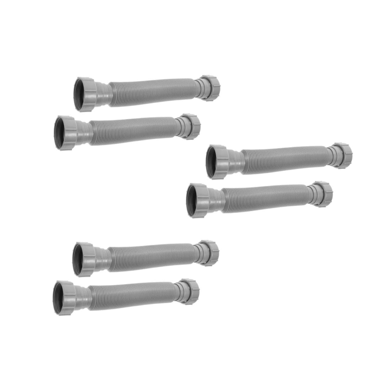 HOMSFOU 3 Set Scarico Del Lavandino Tubo Per La Pulizia Dello Scarico Scovolini Drenare Drenaggio Tappi Per Lavelli Svuotare Il Lavello Universale Tubo Kit Plastica Grey 2 Pezzi*3