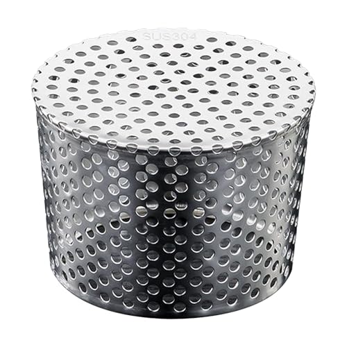 Rejilla Desague Jardin, Tapa Desague Terraza, Protector De Bajantes De Acero Inoxidable - Cubierta Antihojas para Canalones, Ideal para Tejados Y Cobertizos, Fácil Instalación (Tamaños 50-200mm)