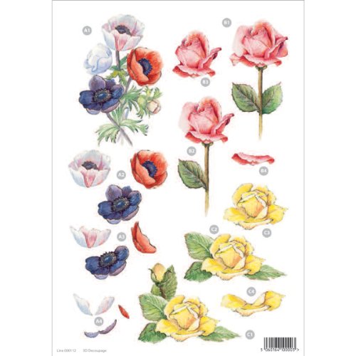 Craft UK 112 - Carta per decoupage da ritagliare