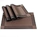 U'Artlines Placemat, Crossweave Woven Vinyl Non-Slip Insulation Placemat Washable Table Mats (Brown, 4pcs placemats)