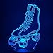 Produktbild 3D LED Nachtlicht Rollschuhe Touch Switch Farbgebung für Home Room Decor Atmosphäre Kinder Kind Mädchen Nachttisch Lampe wählen Sie eine