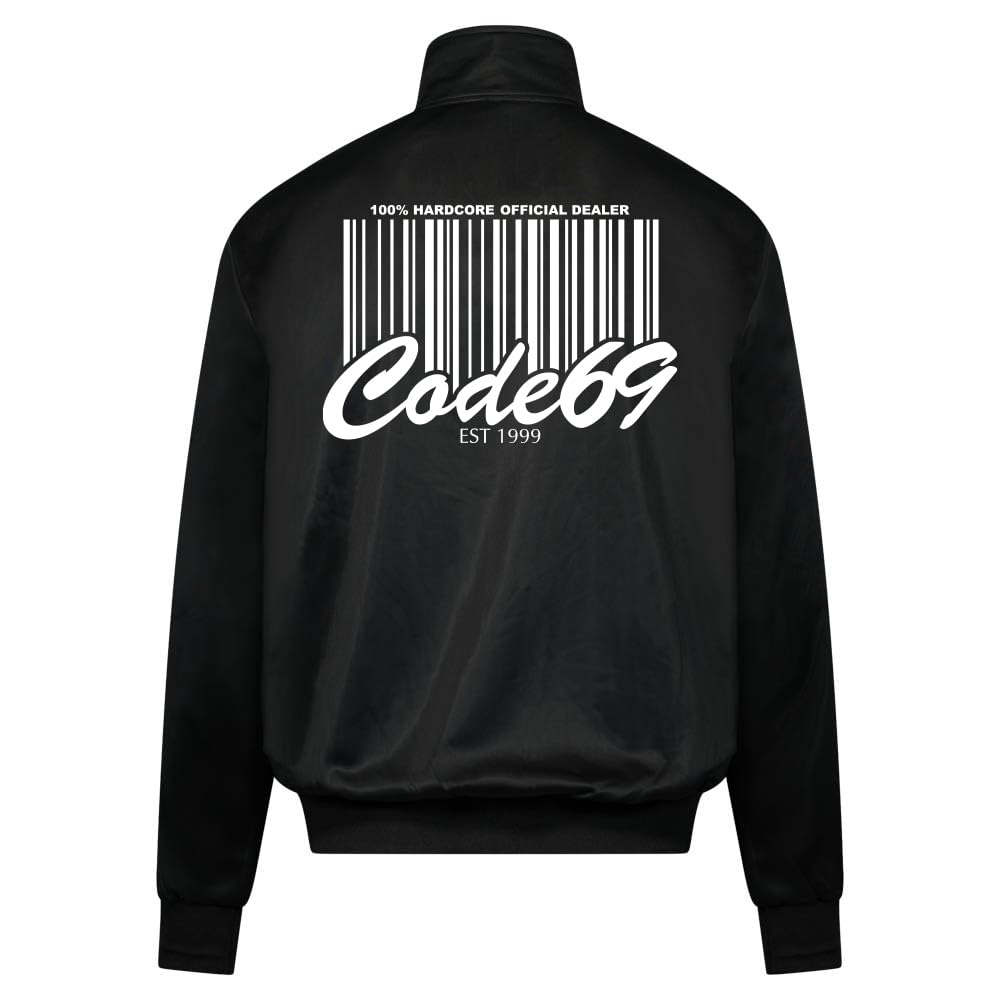 100% Hardcore X CODE 69 Giacca da allenamento 25 Years Streetwear | Black | Gabber Unisex Nero limited