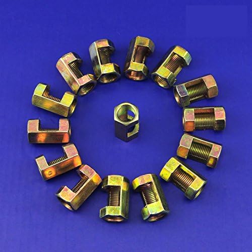 10 Pieces/lot M10 Hexagonal Nut Fastening Thread Rod Hollow Tube Connector Lamps DIY Accessories Tooth Opening at The Middle - (Color: M10 Internal Thread)