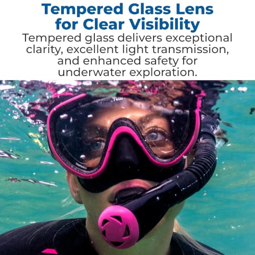 TUSA Sport Adult Serene Mask and Dry Snorkel Combo with Reusable Travel Bag miniatura 3