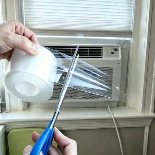 Litaibai Clear Window Sealing Tape for Window AC Units 20 Mil 2 x 33 ft
