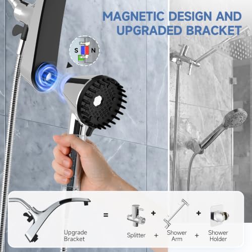 Image of Shower Head with Handheld - High Pressure Filtered Hand Held Showerheads