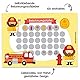 Papierdrachen Belohnungstafel Set für Kinder als Abreißblock 10 Blatt - Motivierendes Konzept als Erziehungshilfe - mit tollen Stickern für Jungs und Mädchen - Motiv Feuerwehrmann Set 6