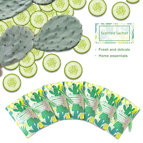 Scented Sachets, Home Fragrance Sachet, Scent Sachets For Drawers And Closets, Sachet Packets For Home, 14 Packs, Cucumber & Cactus #TOP1
