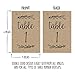 Hadley Designs 1-25 Rustic Kraft Table Number Double Sided Signs for Reception, Restaurant, Birthday Party Event Calligraphy Printed Numbered Card Centerpiece Decor Setting Reusable Frame Stand (4x6)