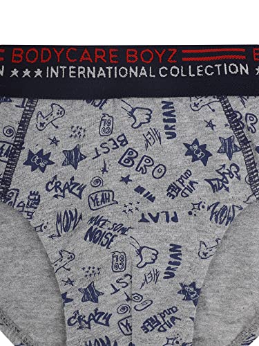 Image of BODYCARE Boy's Cotton Briefs Pack of 2 | Solid Kids Underwear | Soft Breathable Fabric | Stretchable Waistband | Comfortable Innerwear (Color & Print May Vary)