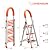 LUISLADDERS 3 Step Ladder Aluminum Lightweight Folding Step Stool Portable Home and Kitchen Anti-Slip Stepladder 330lbs EN131