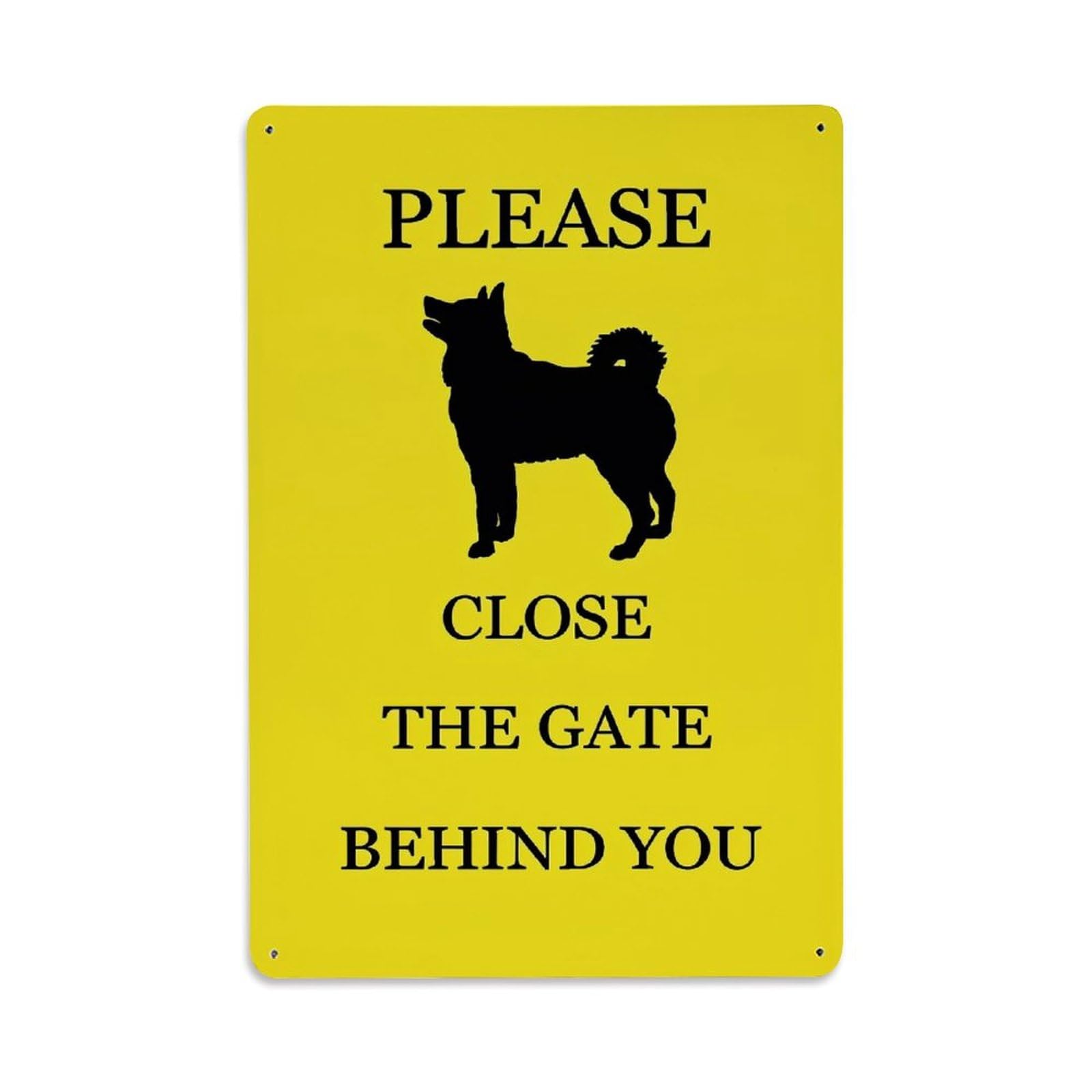 Jdfenggu Vintage Please Close The Gate Behind You Retro Metal Tin Sign, Decor Art Poster For Bar, Home, Man Cave, Kitchen, Laundry Room Gift 8X12inch