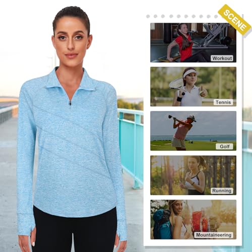 Image of Cucuchy Womens V Neck Golf Polo Shirts Moisture Wicking Sports Workout Tops