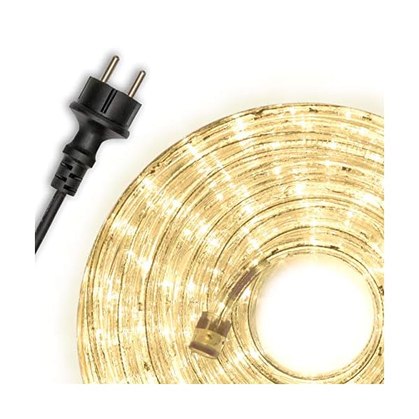 Nipach GmbH 40m 960 LED Lichtschlauch Lichterschlauch warm weiß Innen- und Außenbereich energiesparende Leucht…
