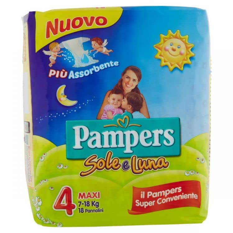 24 paquetes de pañales de sol y luna, talla 4, 432.
