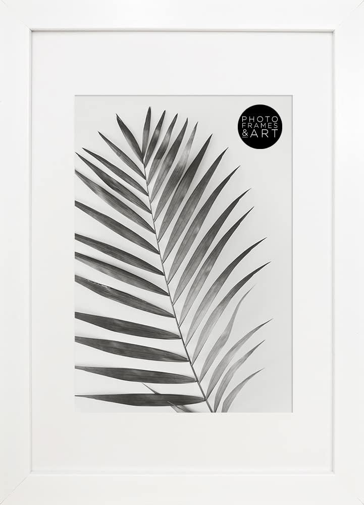 REAL GLASS A4 With White Mount For A5 Photo Oxford White Thin Picture