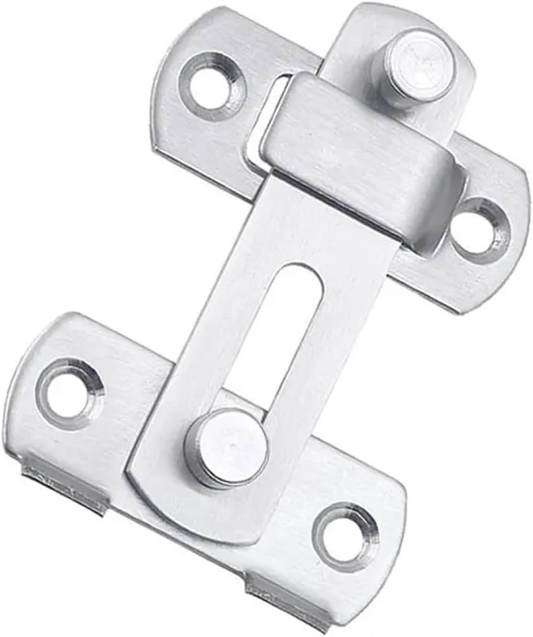 Durability 6pcs Silver Door Lock Guard Bolt 90°/180°Toggle Latch Sliding Barn Doors Locks Wine Cabinet Closet Latches(2Inch-90°)