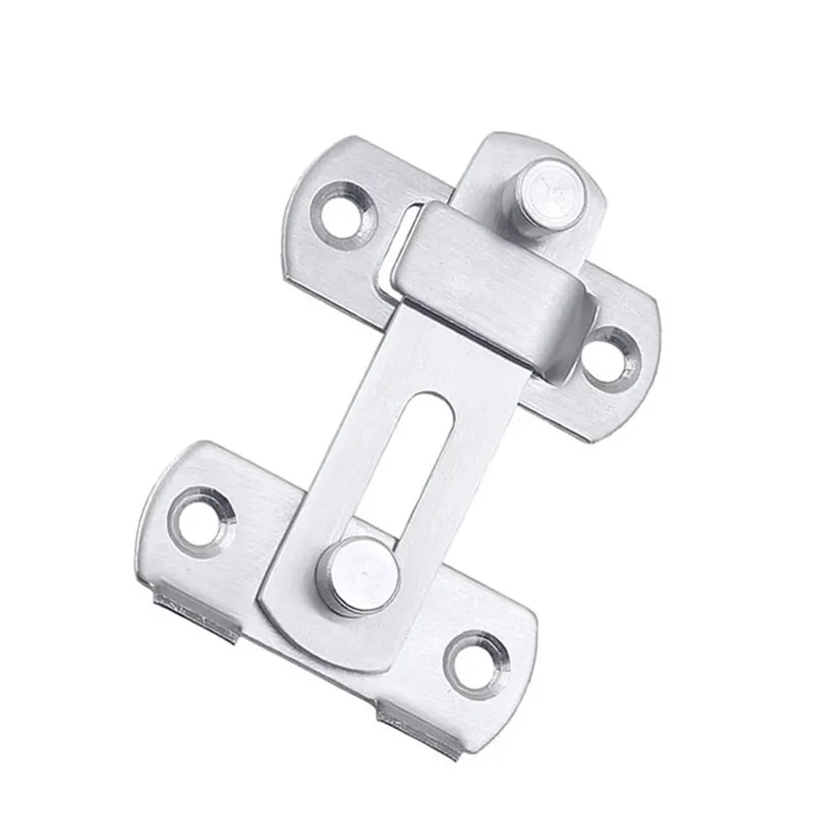 Stainless Steel Sliding Bolt Lock, 6 Pieces Gate Latch 2/3 Inch 90/180 Degree Toggle Lock for Slid. Doors Cabinets Fences(3Inch-180°)