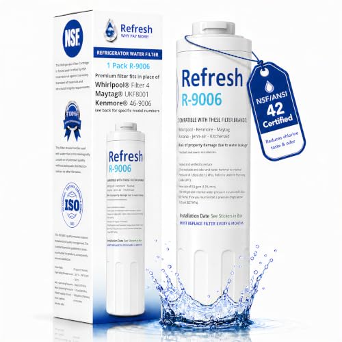 Image of Refresh Refrigerator Water Filter Replacement, Whirlpool EDR4RXD1, 1-Pack
