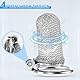 Cock Cage Push-Lock mit 3 Penisrings Metall Mesh Keuschheitskäfig Herren mit Verdecktem Schloss Design BDSM Sklave Sexspielzeug für Männer Keuschheit (Large)