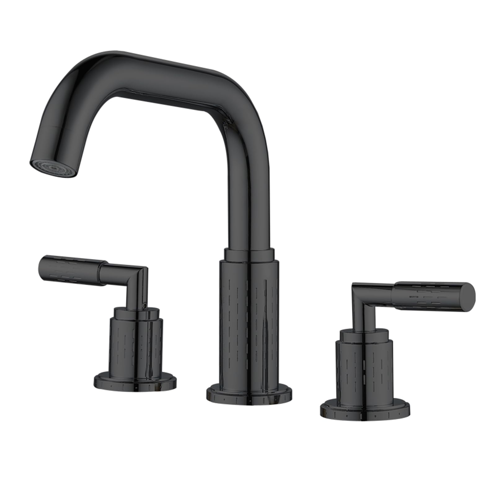 ZQFHSX Basin Mixer Faucet 3 Hole Brass Swivel Bathroom Faucet-Chrome