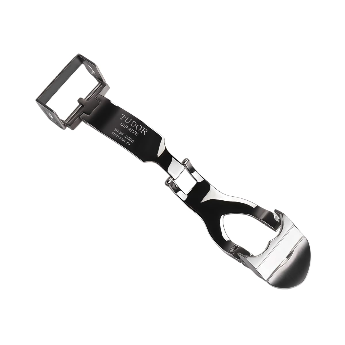 Boucle Déployante Bouclier 18mm Acier - Fermoir à Rabat Brossé, Attache Montre Flip Lock - Pièces Réparation Bracelet pour Tudor-Argenté