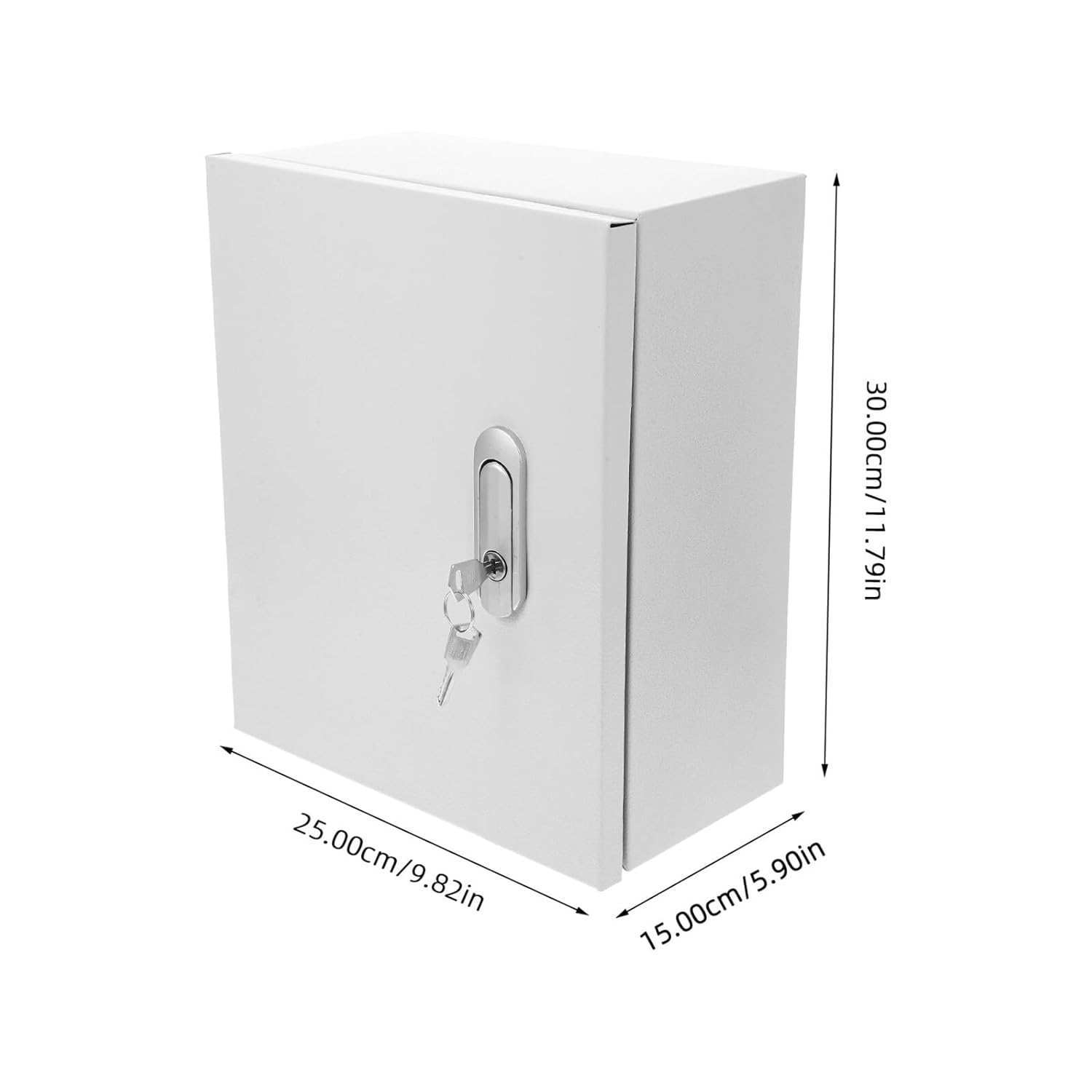 Outdoor Metal Electrical Box Waterproof Splashproof Junction Enclosure 250x300x140mm Wall-Mount Distribution Control Cabinet for Home Electrical Networks