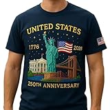 Photo Gallery u.s. 250th anniversary edition t-shirt, 250 years american flag statue of liberty 250th anniversary usa t-shirt (blue,3xl) Photo Gallery u.s. 250th anniversary edition t-shirt, 250 years american flag statue of liberty 250th anniversary usa t-shirt (blue,3xl)