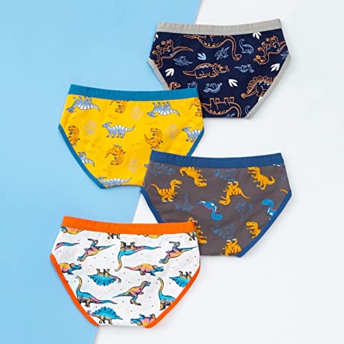 Roupa íntima infantil infantil de algodão com estampa de dinossauro, shorts e calções para recém-nas